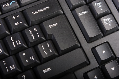 Keyboard with selective focus on the enter buttonの写真素材