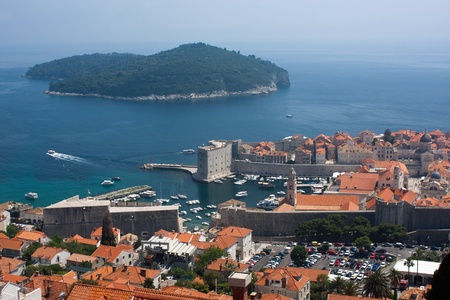 The town of Dubrovnik, Croatia, Europeのeditorial素材