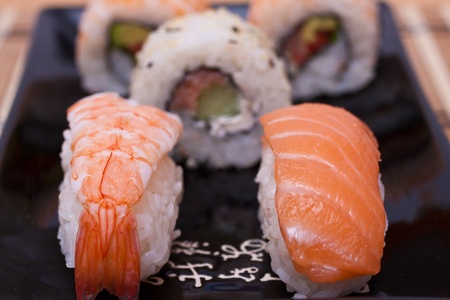 Sushi set. Selective focus.の写真素材