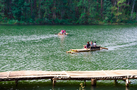 The, Magic, Temple, Along, water, Fantastical., Happy, Life, People, Are, Make, Meritの写真素材