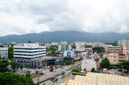 The peak of the city at Chiangmai Province.のeditorial素材