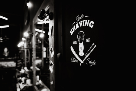 bar ber shop vintage interiorの写真素材