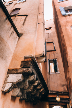 tourist routes of the old Venice streets of Italyの写真素材
