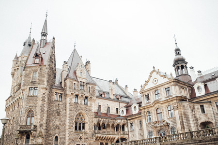 old Polish castle in the village of moszna