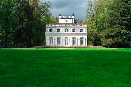 Ancient palace and park ensemble of Lazienki in Warsaw Polandのeditorial素材