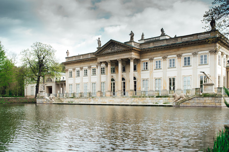 Ancient palace and park ensemble of Lazienki in Warsaw Polandのeditorial素材