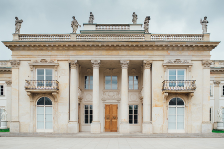 Ancient palace and park ensemble of Lazienki in Warsaw Polandのeditorial素材