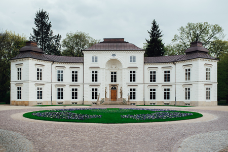 Ancient palace and park ensemble of Lazienki in Warsaw Polandのeditorial素材