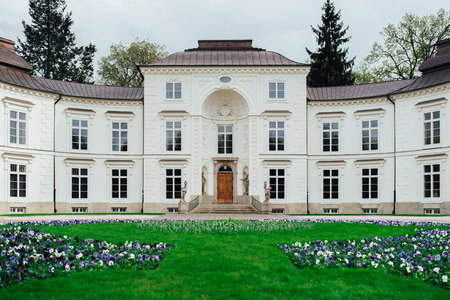 Ancient palace and park ensemble of Lazienki in Warsaw Polandのeditorial素材