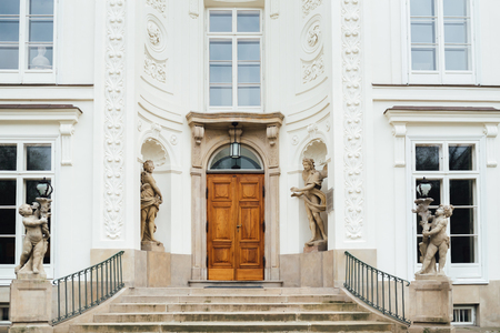Ancient palace and park ensemble of Lazienki in Warsaw Polandのeditorial素材