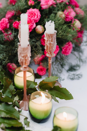 Banquet hall for weddings, banquet hall decoration, atmospheric decorの写真素材