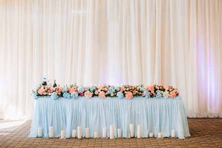 Banquet hall for weddings, banquet hall decoration, atmospheric decorの写真素材