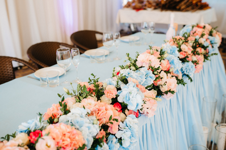 Banquet hall for weddings, banquet hall decoration, atmospheric decorの写真素材