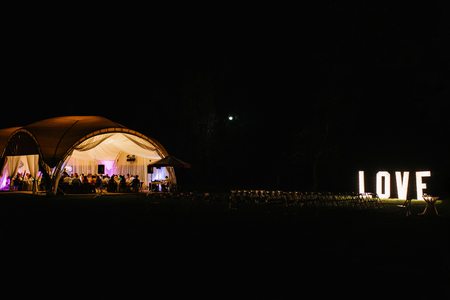 Banquet hall for weddings, banquet hall decoration, atmospheric decorの写真素材