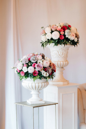 Banquet hall for weddings, banquet hall decoration, atmospheric decorの写真素材