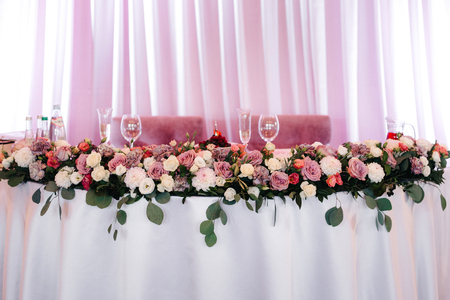 Banquet hall for weddings, banquet hall decoration, atmospheric decorの写真素材