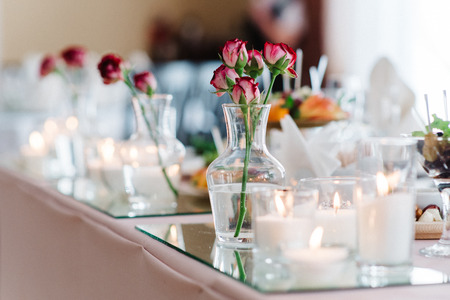 Banquet hall for weddings, banquet hall decoration, atmospheric decorの写真素材