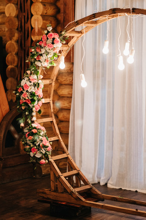 Banquet hall for weddings, banquet hall decoration, atmospheric decorの写真素材
