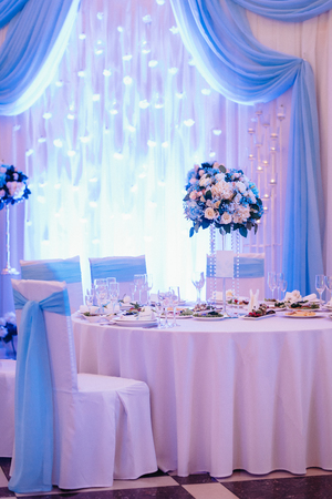 Banquet hall for weddings, banquet hall decoration, atmospheric decorの写真素材