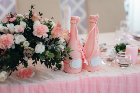 Banquet hall for weddings, banquet hall decoration, atmospheric decorの写真素材