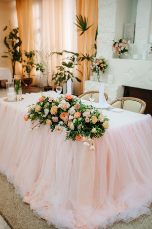 Banquet hall for weddings, banquet hall decoration, atmospheric decorの写真素材