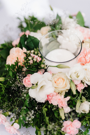 Banquet hall for weddings, banquet hall decoration, atmospheric decorの写真素材