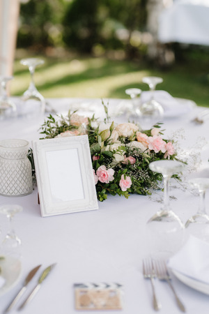 Banquet hall for weddings, banquet hall decoration, atmospheric decorの写真素材