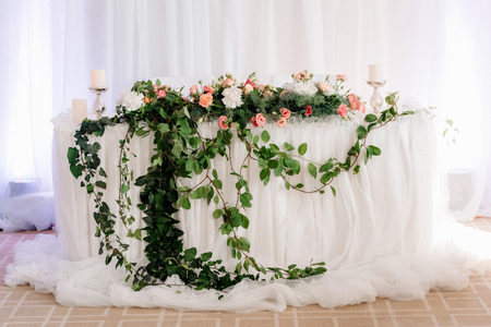 Banquet hall for weddings, banquet hall decoration, atmospheric decorの写真素材