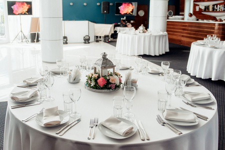 Banquet hall for weddings, banquet hall decoration, atmospheric decorの写真素材