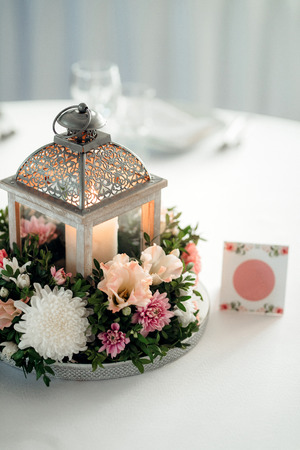 Banquet hall for weddings, banquet hall decoration, atmospheric decorの写真素材