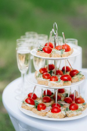 wedding glasses for wine and champagne from crystalの写真素材