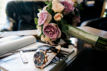 wedding bridal bouquetの写真素材