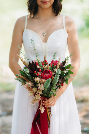 wedding bridal bouquetの写真素材