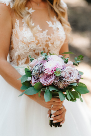 wedding bridal bouquetの写真素材