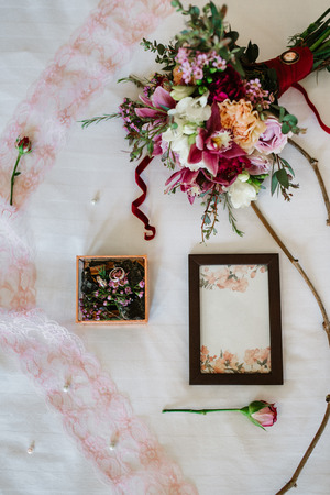 wedding bridal bouquetの写真素材