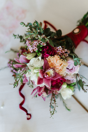 wedding bridal bouquetの写真素材