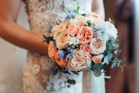 wedding bridal bouquetの写真素材