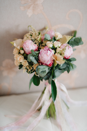 wedding bridal bouquetの写真素材