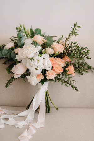 wedding bridal bouquetの写真素材