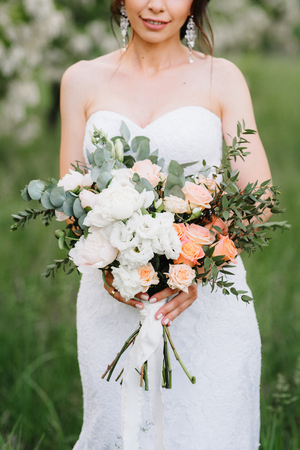 wedding bridal bouquetの写真素材