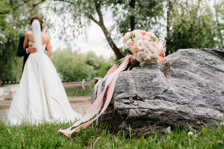 wedding bridal bouquetの写真素材