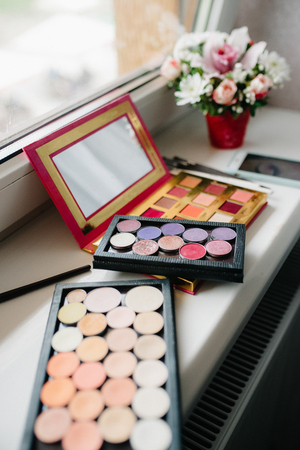 wedding makeup and makeup toolsの写真素材