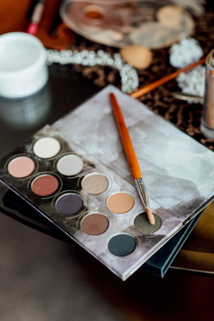 wedding makeup and makeup toolsの写真素材