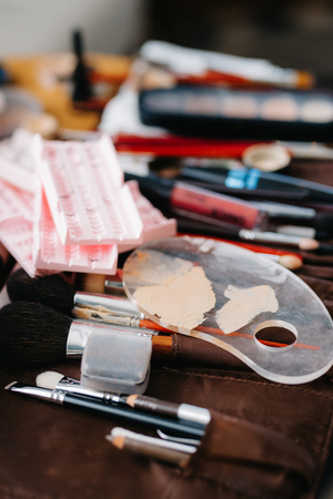 wedding makeup and makeup toolsの写真素材