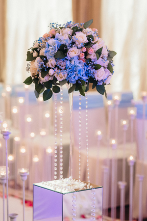 wedding ceremony area, arch chairs decorの写真素材