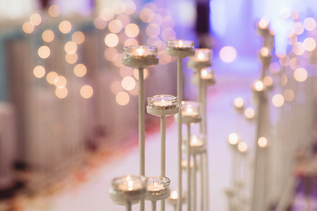 wedding ceremony area, arch chairs decorの写真素材