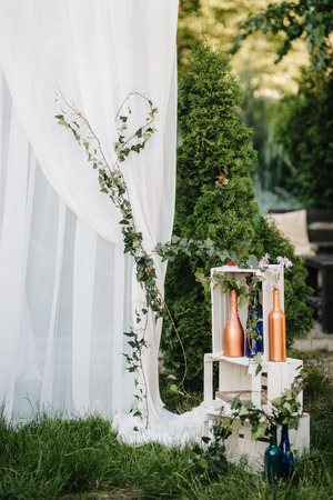 wedding decor with natural elementsの写真素材