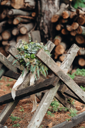 wedding decor with natural elementsの写真素材