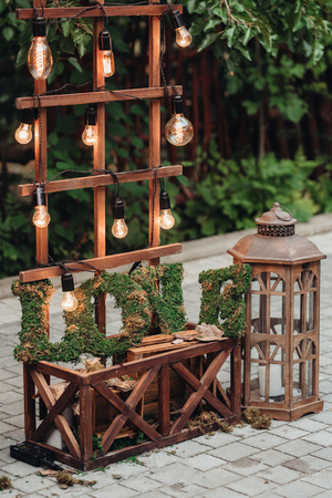 wedding decor with natural elementsの写真素材