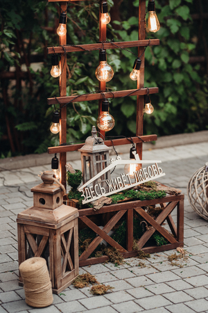 wedding decor with natural elementsの写真素材